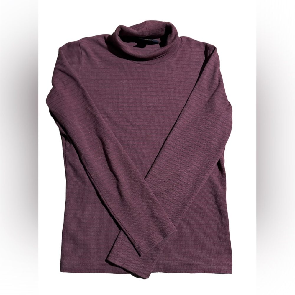 Purple/Rose and Green Striped Turtleneck